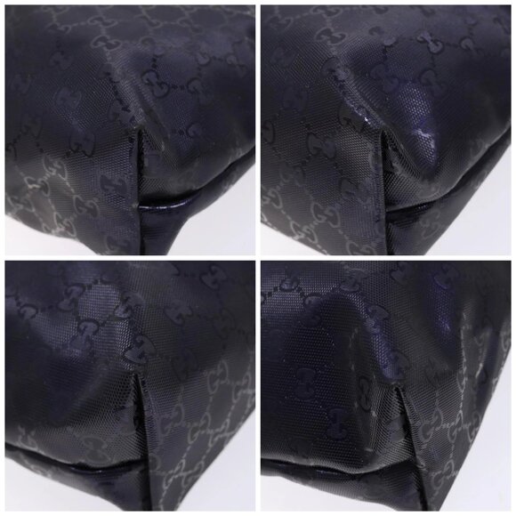 GUCCI GG implementation Tote Bag PVC Navy Silver 211133 Auth ki5982 - Picture 14 of 16